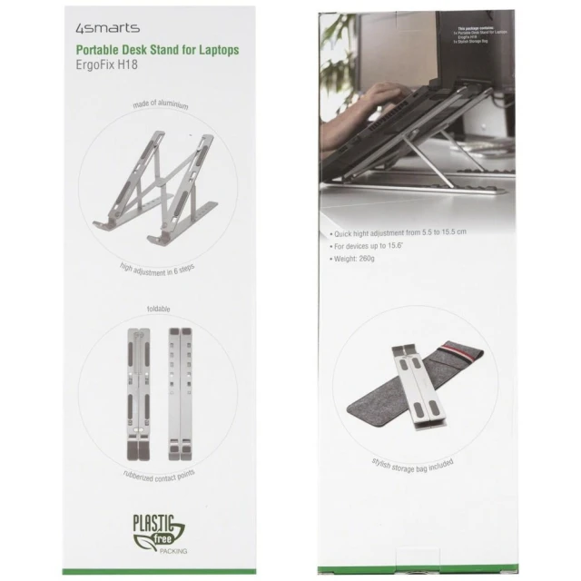 Підставка під ноутбук 4smarts ErgoFix H18 Silver (469328)