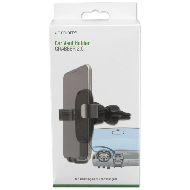 Автодержатель 4smarts Grabber 2.0 на дефлектор Black Grey (469302)
