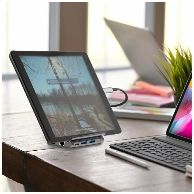 Док-станція 4smarts Hub DeX 7в1 для Tablet/Телефон 2xUSB-C/2xUSB-A/HDMI/SD/MicroSD/RJ45 Grey (456337)