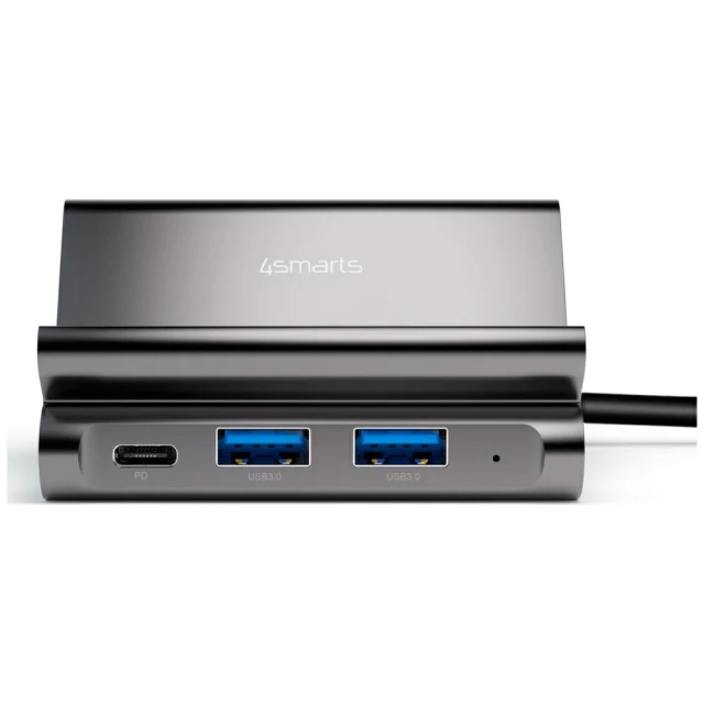 Док-станція 4smarts Hub DeX 7в1 для Tablet/Телефон 2xUSB-C/2xUSB-A/HDMI/SD/MicroSD/RJ45 Grey (456337)