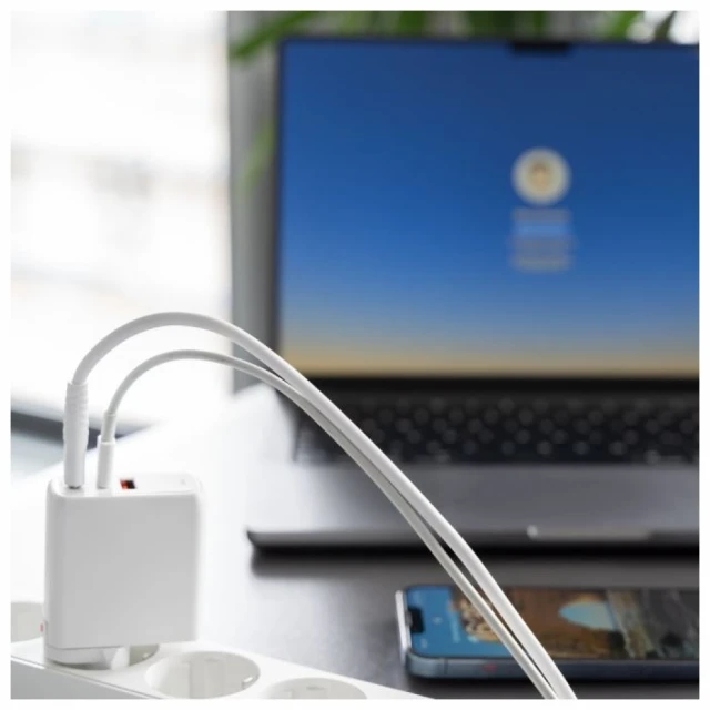 Зарядний пристрій 4smarts Flex 65W 2xUSB-C + 1xUSB-A White (544065)
