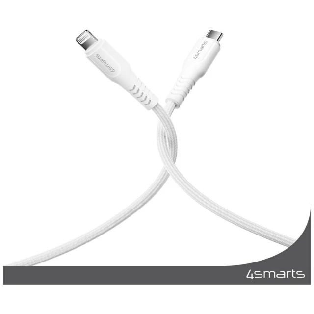 Кабель 4smarts Lightning to USB-C 30W 1.5m White (465592)