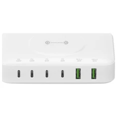 Зарядна станція 4smarts 7в1 100W з бездротовим зарядом White (540570)