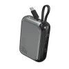 Павербанк 4smarts Pocket 10000mAh 30W з вбудованим кабелем USB-C 15cm Grey (540699)