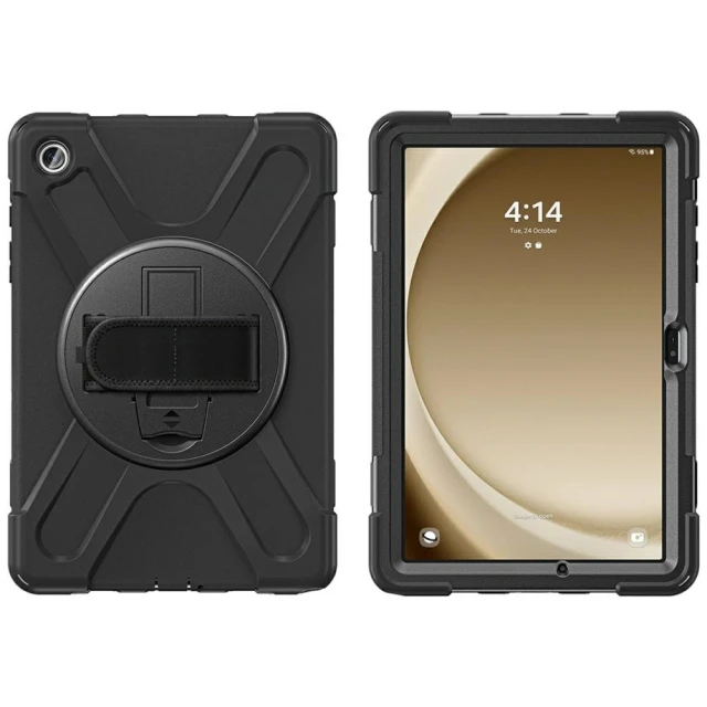 Чохол 4smarts Rugged Case Grip для Samsung Galaxy Tab S10 Lite / S10 FE / S9 FE / S9 / S8 / S7 Black (540408)
