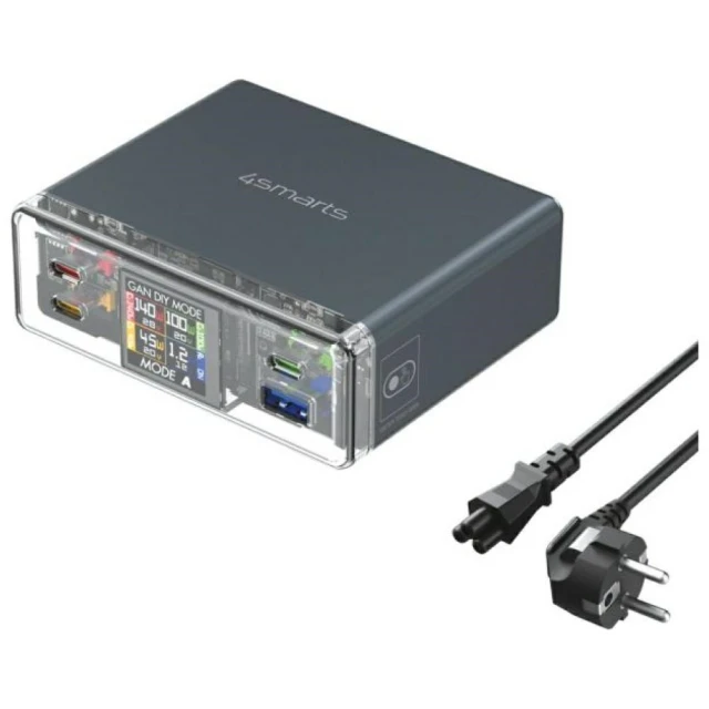 Зарядная станция 4smarts Lucid 300W с режимом DIY Grey (544300)