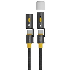 Кабель USB-C 4smarts Explorer 3в1 240W 1.5m Black (541240)