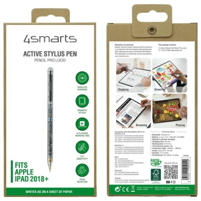 Стилус 4smarts Active Stylus Pen Pencil Pro Lucid для iPad Transparent (541252)