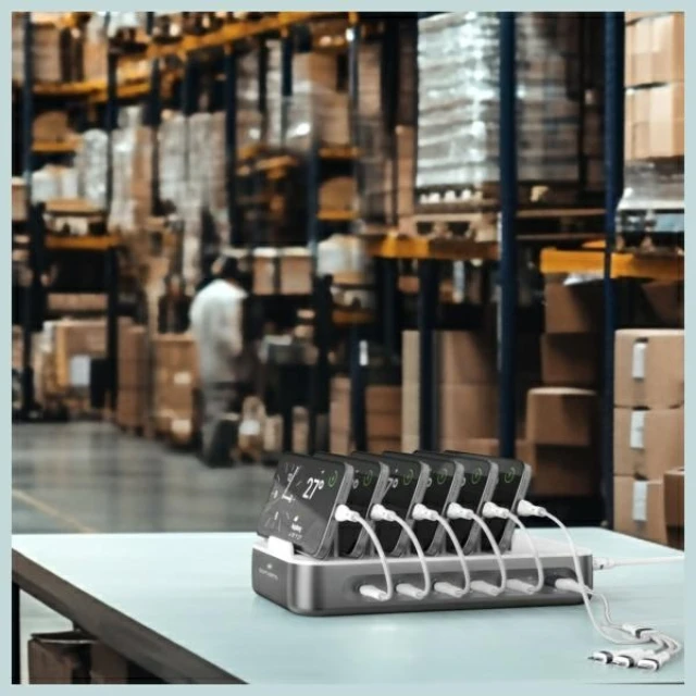 Зарядна станція 4smarts Team 100W з набором кабелів Grey (541277)