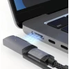 Кабель USB-C 4smarts Explorer ComboCord 100W 2m з адаптером MagSafe Black (541305)