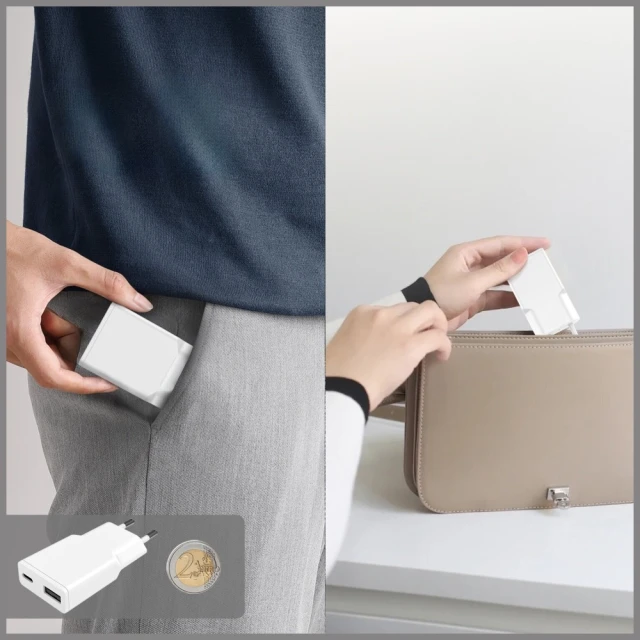 Мережева зарядка 4smarts PDPlug Duos Slim 30W GaN USB-C/USB-A White (541125)