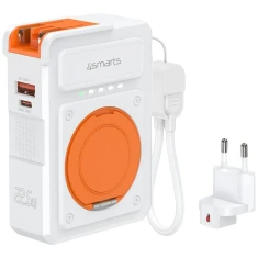 Зарядка 4smarts 6в1 USB-C/USB-A PD 20W з powerbank 10000mAh White (541384)