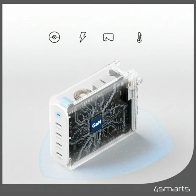 Зарядний пристрій GaN Flex Pro Travel 200W 4 USB-C White (545200)