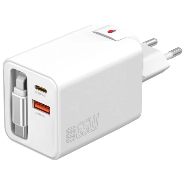 Зарядное устройство 4smarts Flex Jojo 65W GaN 2xUSB-C + USB-A White (541065)
