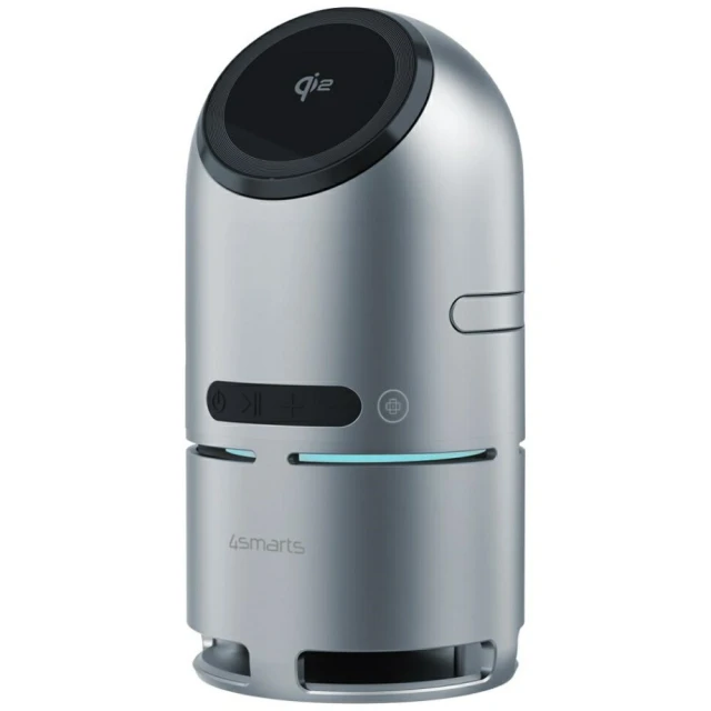 Зарядна станція 4smarts ChargeBot Sound Qi2 Grey (541602)