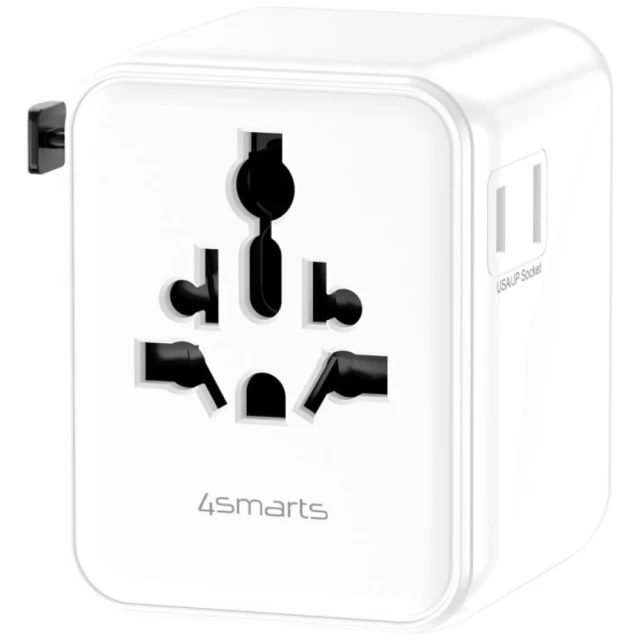 Адаптер подорожній 4smarts Nomad GaN 20W 2C+1A White (541645)