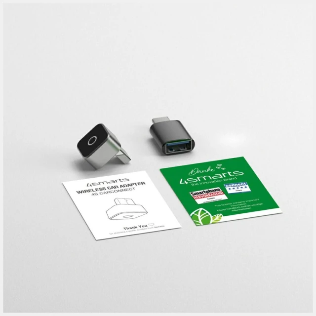Автомобильный адаптер 4smarts Transmitter Bluetooth Carplay/Android Auto Silver (541748)