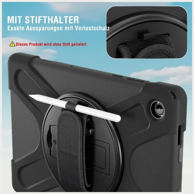 Чохол 4smarts Rugged Case Grip для Samsung Galaxy Tab A11 Black (541749)