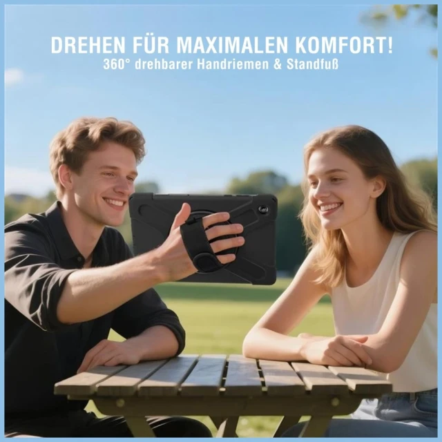 Чохол 4smarts Rugged Case Grip для Samsung Galaxy Tab A11 Black (541749)