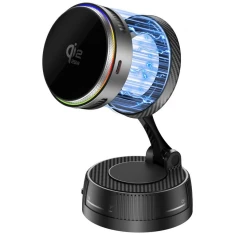 Беспроводное зарядное устройство 4smarts 25W Qi2 25 MagSafe RGB 360° Grey (541762)