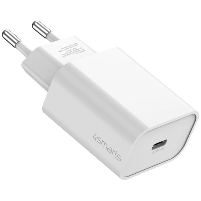 Мережевий зарядний пристрій 4smarts VoltPlug PD 30W USB-C + кабель USB-C 1.5m White (541841)