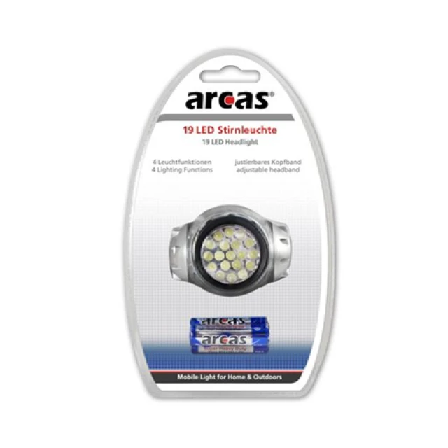 Налобный фонарь Arcas 19 LED 4 режима (4260030259229)