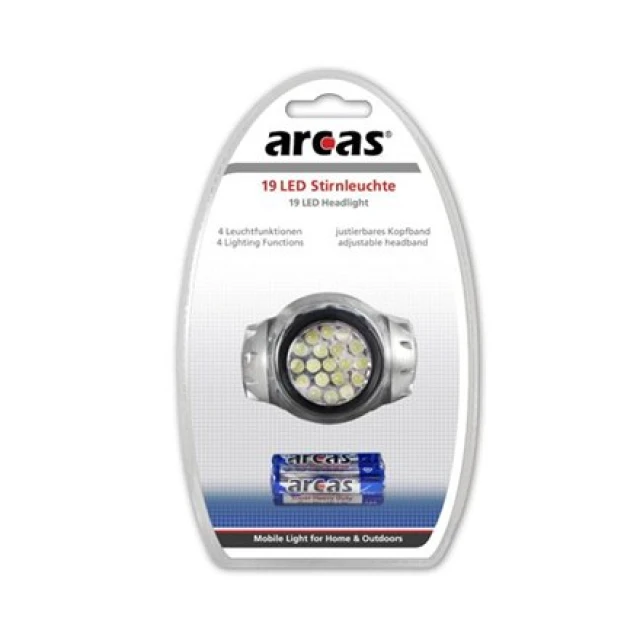 Налобный фонарь Arcas 19 LED 4 режима (4260030259229)