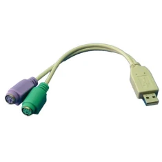 Перехідник LogiLink USB-A на 2x PS/2 Mini-DIN 0.2 м Grey (4260113566961)