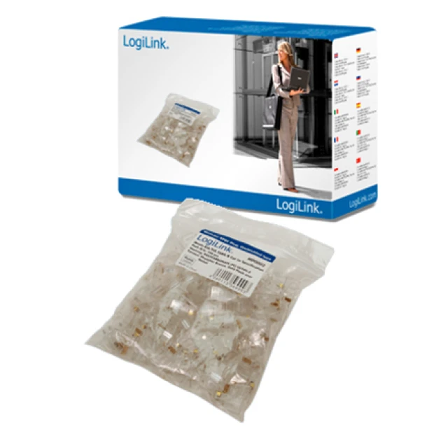 Конектор LogiLink MP0002 RJ45 8P8C CAT5e неекранований 100 шт (4260113569993)
