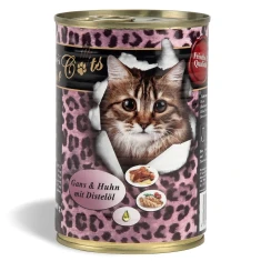 Консерва для котів O'Canis з гускою, куркою та шафрановим маслом 400 г (4260118926333)