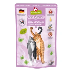 Вологий корм для котів GranataPet DeliCatessen з ягням і індичкою 85 г (4260165197663)