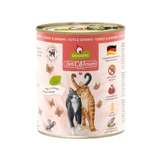 Вологий корм для котів GranataPet DeliCatessen з індичкою і креветками 800 г (4260165198448)