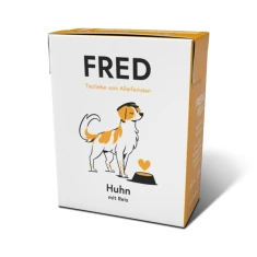 Вологий корм для собак Fred & Felia з куркою та рисом 390 г (4260683140585)