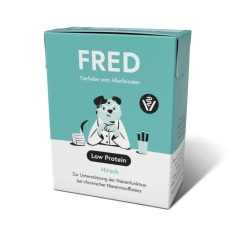 Ветеринарна дієта для собак Fred & Felia VET з низьким вмістом білка з олениною 390 г (4260683142848)