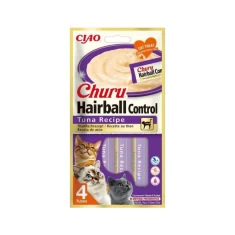 Ласощі для котів INABA Churu Hairball з тунцем 4 шт x 14 г (4262365730558)