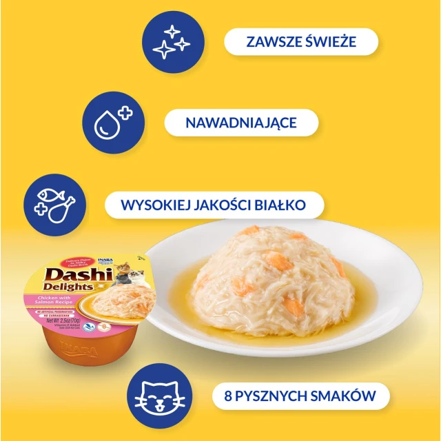 Бульйон для котів INABA Dashi Delights з лососем 70 г (4262365730664)