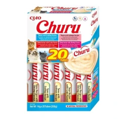 Ласощі для котів INABA Churu мікс смаків з тунцем та морепродуктами 20 шт x 14 г (4262365731258)