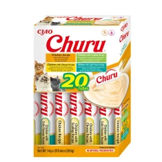 Ласощі для котів INABA Churu Varieties з куркою 20 шт x 14 г (4262365731272)