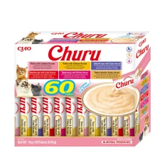 Ласощі для котів INABA Churu Varieties з тунцем 60 шт x 14 г (4262365731616)