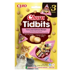 Ласощі для котів INABA Churu Tidbits з тунцем та лососем 3 шт x 12 г (4262365731906)