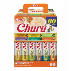 Ласощі для котів INABA Churu з куркою 80 шт x 14 г (4262365732170)
