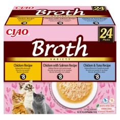 Вологий корм для котів INABA Ciao Broth з куркою та рибою 24 шт x 40 г (4262365732293)
