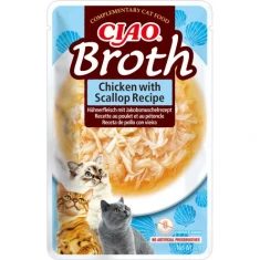 Бульйон для котів INABA Ciao з куркою та гребінцями 40 г (4262365738271)
