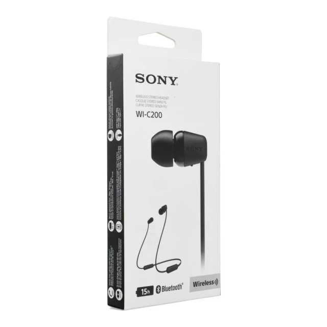 Навушники Sony WI-C200 бездротові Black (4548736099203)