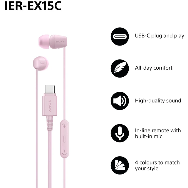 Навушники Sony IER-EX15C Pink (4548736171497)