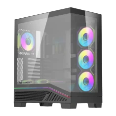 Корпус комп'ютерний Darkflash K430 + 6 вентиляторів Black (K430 Black +6F)