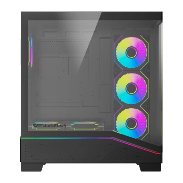 Корпус комп'ютерний Darkflash K430 + 6 вентиляторів Black (K430 Black +6F)