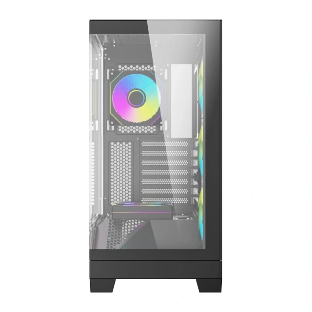 Корпус комп'ютерний Darkflash K430 + 6 вентиляторів Black (K430 Black +6F)