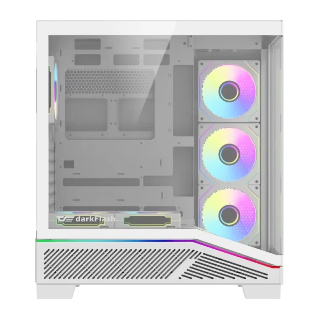 Корпус комп'ютерний Darkflash K430 + 6 вентиляторів White (K430 White +6F)