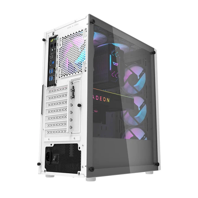 Корпус комп'ютерний Darkflash DK351 + 4 вентилятори RGB White